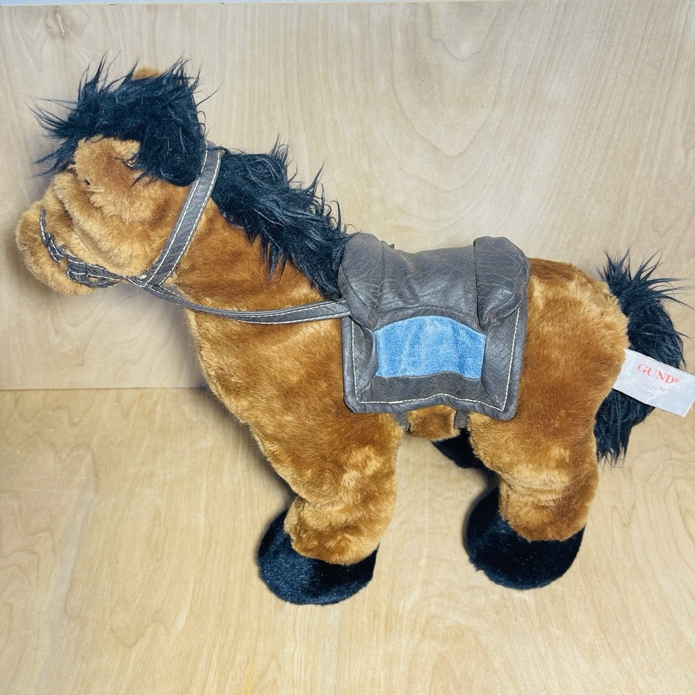 Gund Large Plush Horse With Saddle Jacey 030664 13 X 15 Inch